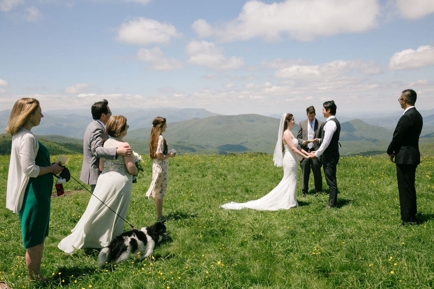 wedding ceremony at Max Patch