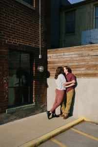 Old City engagement session in Knoxville, TN